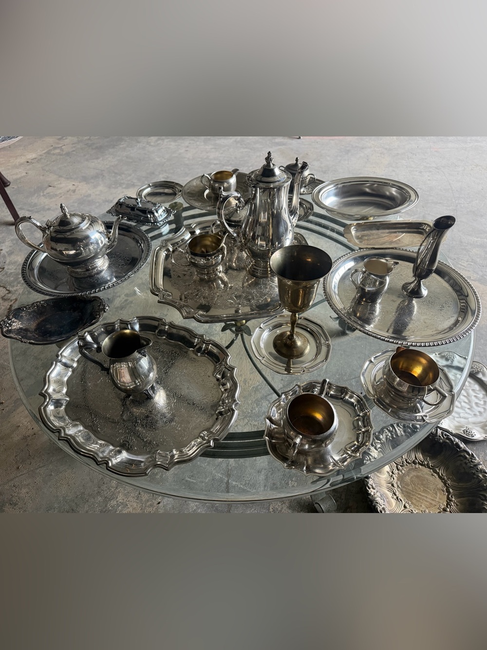 Classic Silver-Plated Tea and Serving Set - Silver 30 pieces